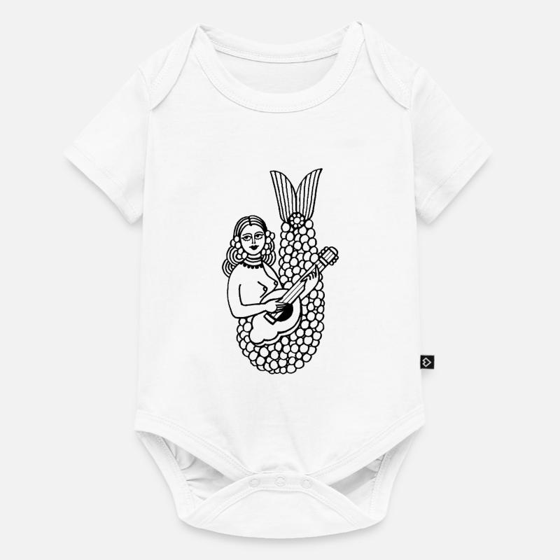 Sirène - Body à manches courtes Premium Bébé - blanc