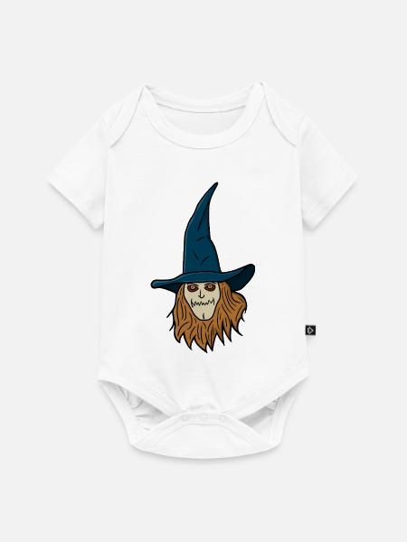 Vogelscheuche Hexe - Baby Premium Kurzarmbody - Weiß