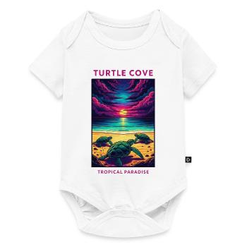 Bahamian Paradise Sunset Turtle Book - Baby Premium short-sleeve bodysuit - white - Front