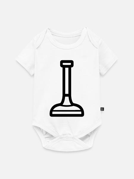 Saugnapf - Baby Premium Kurzarmbody - Weiß