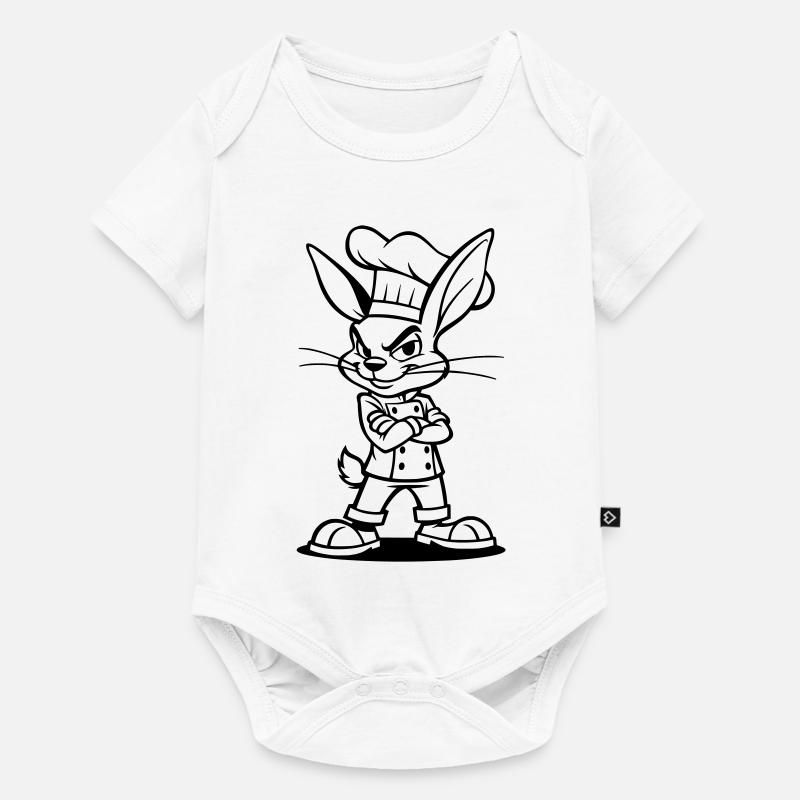 lapin cuisinier  - Body à manches courtes Premium Bébé - blanc