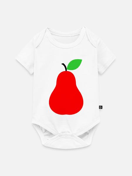 Birne - Baby Premium Kurzarmbody - Weiß