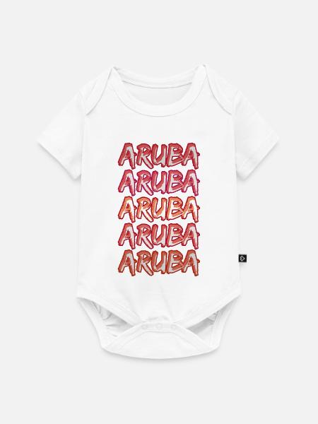 Aruba als Reise - Baby Premium Kurzarmbody - Weiß