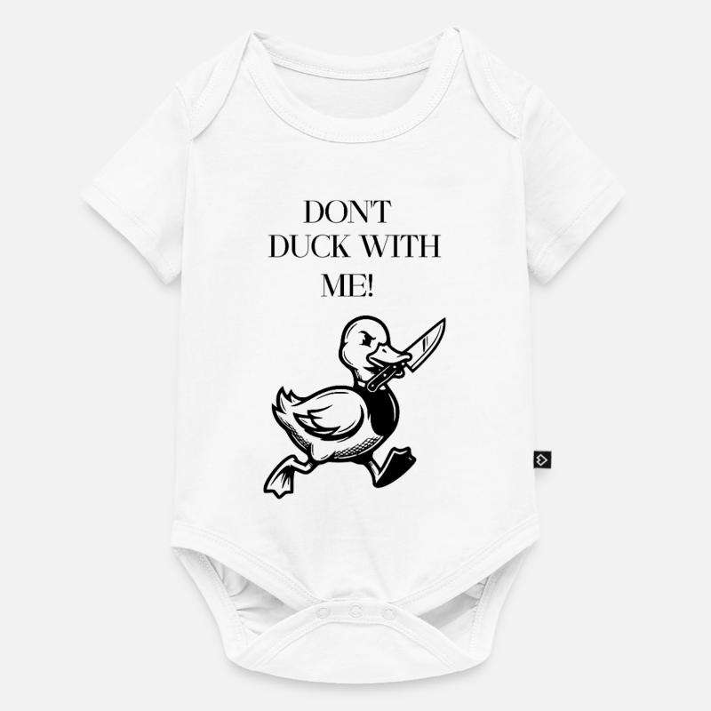 Ne me cherche pas ! – Canard en colère drôle - Body à manches courtes Premium Bébé - blanc