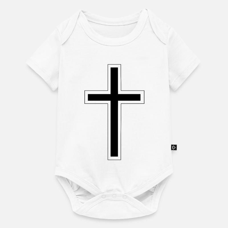 croix - Body à manches courtes Premium Bébé - blanc