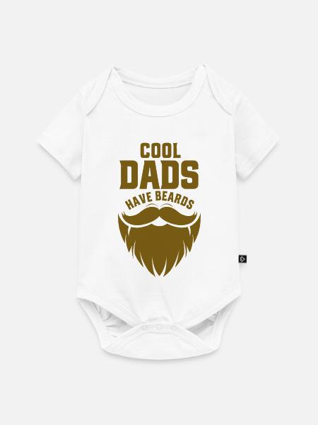 Cool Dads Have Beards - Baby Premium Kurzarmbody - Weiß