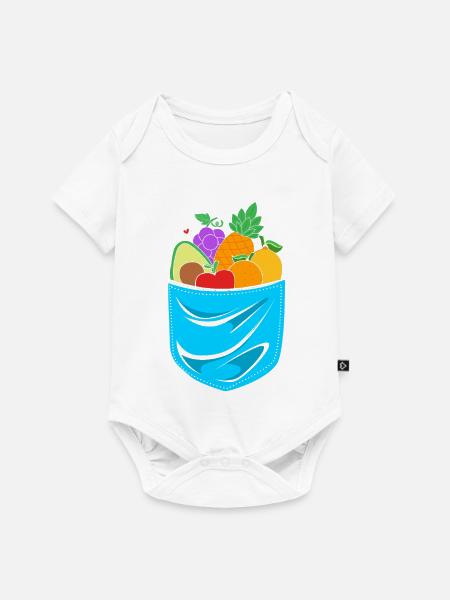 Lebensmittel Ernährung Nahrungsmittel - Baby Premium Kurzarmbody - Weiß