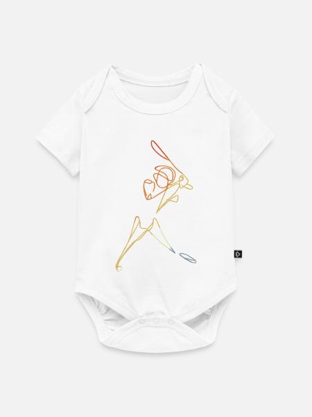 Cricketer Skizze - Baby Premium Kurzarmbody - Weiß