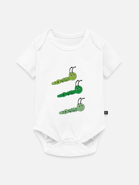 Raupen drillinge - Baby Premium Kurzarmbody - Weiß
