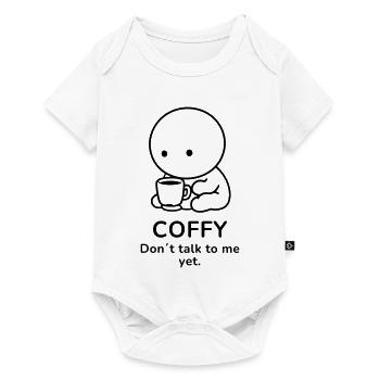 Coffy – Don't Talk to Me Yet | Coffee Mood - Baby Premium short-sleeve bodysuit - white - Front