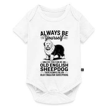 Vieux cadeau de la blague du chien de berger anglais : Bobtail - Body à manches courtes Premium Bébé - blanc - Devant