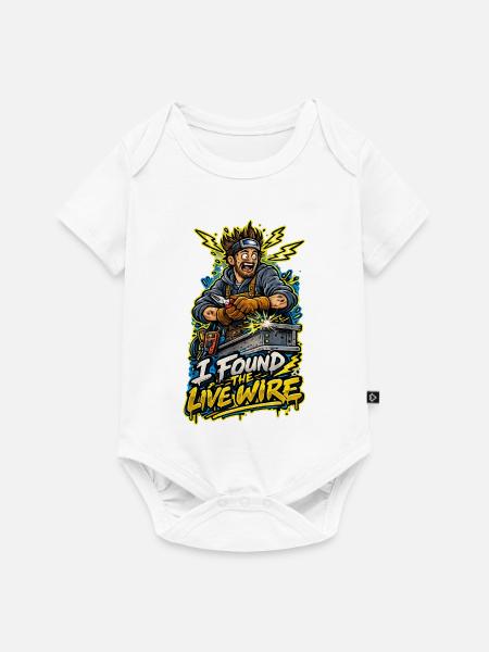 Ich fand den Livewire Held - Baby Premium Kurzarmbody - Weiß