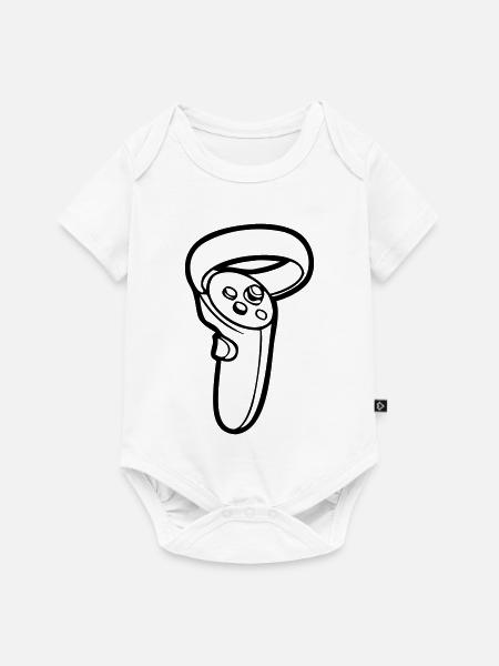VR Brille Controller Icon - Baby Premium Kurzarmbody - Weiß