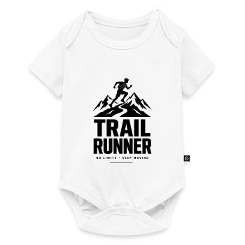 Trail Runner No Limits Lauf T-Shirt - Baby Premium Kurzarmbody - Weiß - Vorne