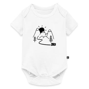 Wohnmobil - Baby Premium Kurzarmbody - Weiß - Vorne