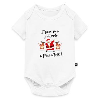 J'PEUX PAS, J'ATTENDS LE PÈRE NOËL - Body à manches courtes Premium Bébé - blanc - Devant
