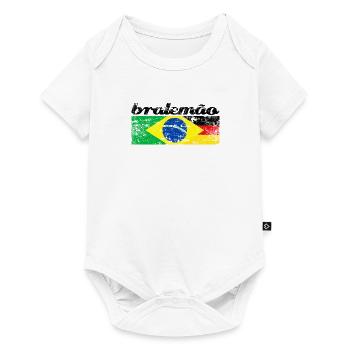 Bralemão Flaggenherz - Baby Premium Kurzarmbody - Weiß - Vorne