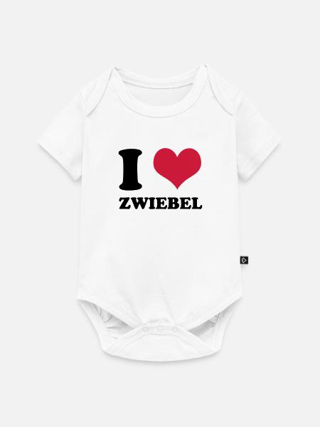 I Love Zwiebel - Baby Premium Kurzarmbody - Weiß