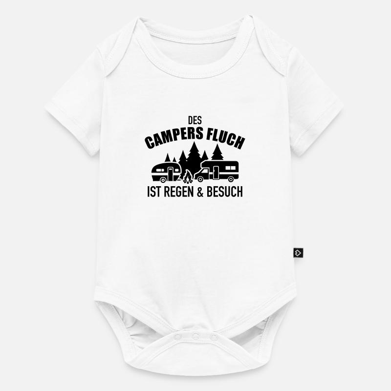 Camping - Baby Premium Kurzarmbody - Weiß