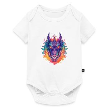 Dragon Watercolor - Baby Premium short-sleeve bodysuit - white - Front