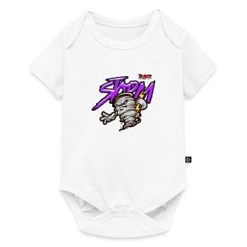 God of thunder cool cartoon - Baby Premium Kurzarmbody - Weiß - Vorne