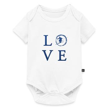 Skifahren Love Ski - Baby Premium Kurzarmbody - Weiß - Vorne