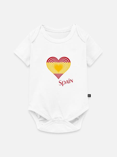Spanien Spain - Baby Premium Kurzarmbody - Weiß