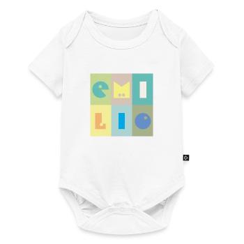 Emilio Name Baby Boy Colorful - Baby Premium short-sleeve bodysuit - white - Front