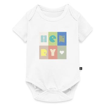 Henry Name Baby Boy Colorful - Baby Premium short-sleeve bodysuit - white - Front