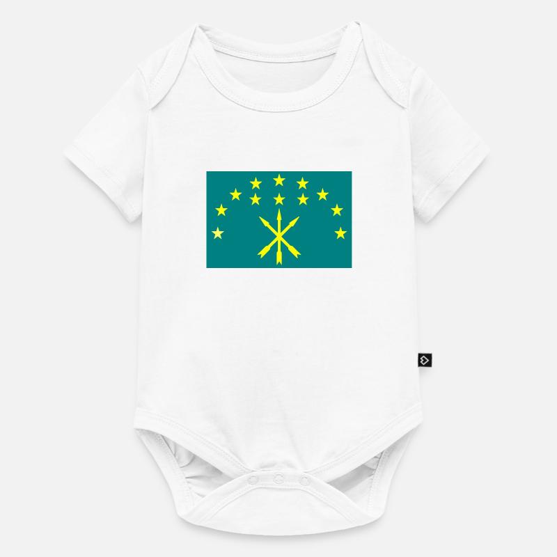 Drapeau israélien circassienne - Body à manches courtes Premium Bébé - blanc