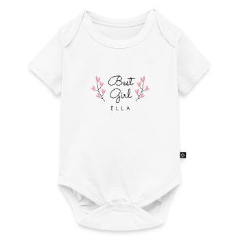 Best Girl Ella, la fierté des fleurs de papa et maman - Body à manches courtes Premium Bébé - blanc - Devant