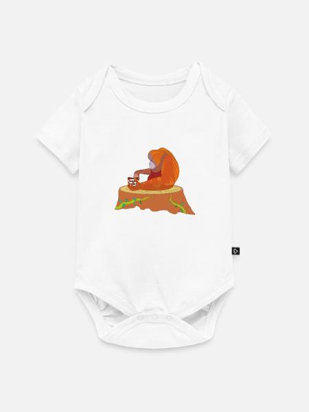 orang utan - Baby Premium Kurzarmbody - Weiß