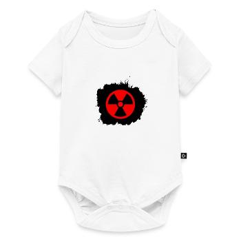 Red, red Radioactive, radioactivity symbol - Baby Premium short-sleeve bodysuit - white - Front