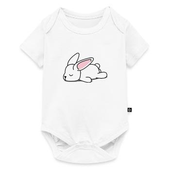 Lapin paresseux - Body à manches courtes Premium Bébé - blanc - Devant
