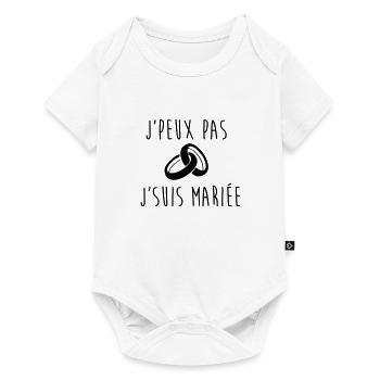 J'peux pas j'suis mariée - Body à manches courtes Premium Bébé - blanc - Devant