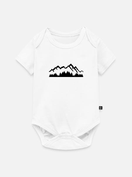 Berg und Wald - Baby Premium Kurzarmbody - Weiß
