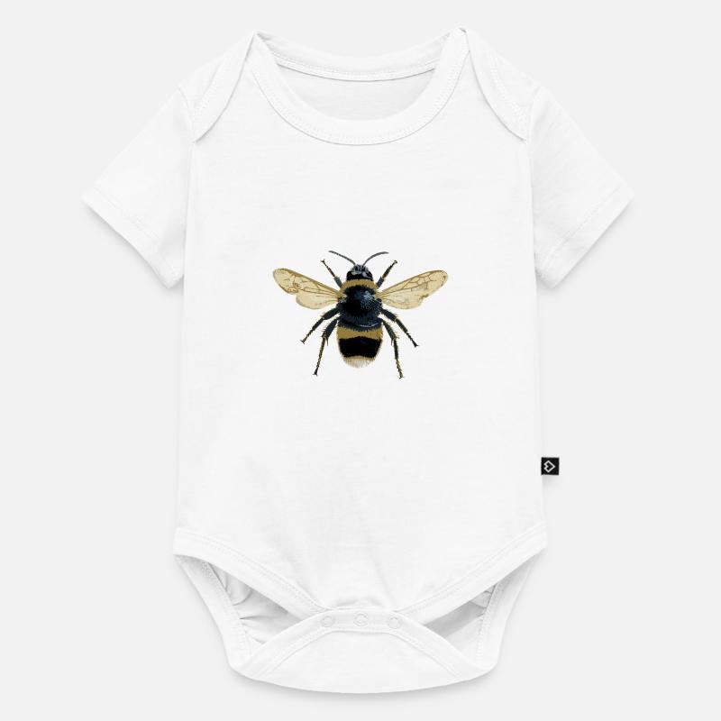 Bee - Baby Premium short-sleeve bodysuit - white