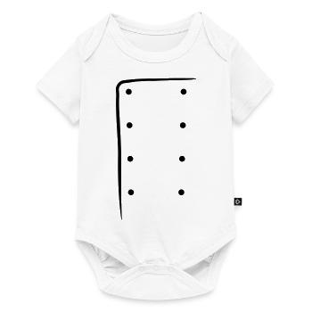 Kochjacke - Baby Premium Kurzarmbody - Weiß - Vorne