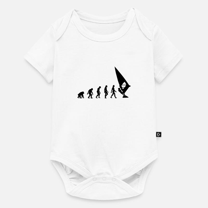 L évolution de la planche à voile - Body à manches courtes Premium Bébé - blanc
