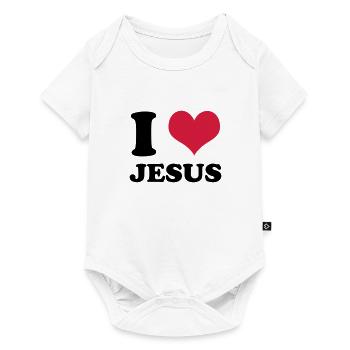 J'aime Jésus - Body à manches courtes Premium Bébé - blanc - Devant