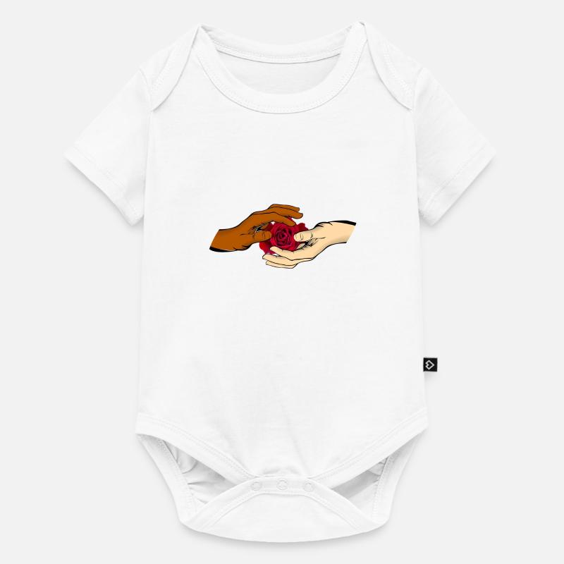 Mains - Body à manches courtes Premium Bébé - blanc