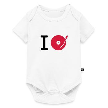 i dj / play / listen to + your music - Body à manches courtes Premium Bébé - blanc - Devant
