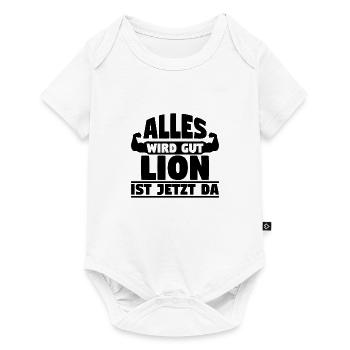 Alles wird gut Lion ist jetzt da - Baby Premium Kurzarmbody - Weiß - Vorne