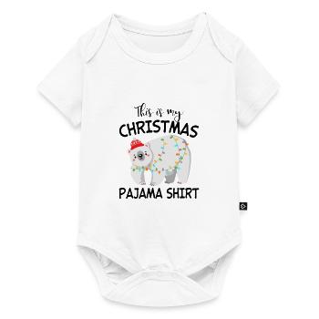 This Is My Christmas Pajama Shirt - Baby Premium short-sleeve bodysuit - white - Front