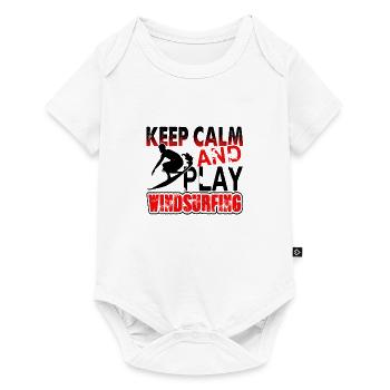 Windsurfing Keep calm and play Windsurfing - Baby Premium short-sleeve bodysuit - white - Front