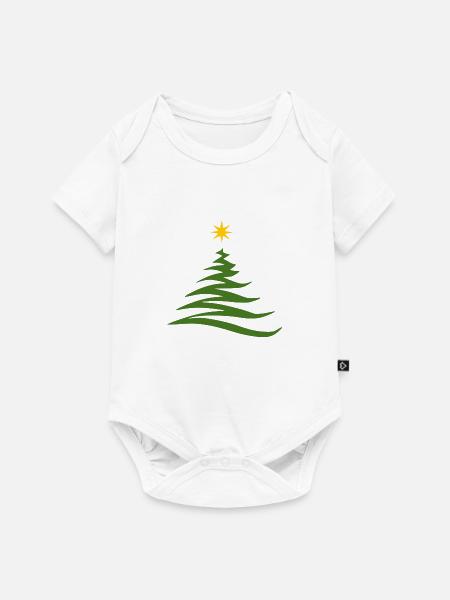 Weihnachtsbaum - Baby Premium Kurzarmbody - Weiß
