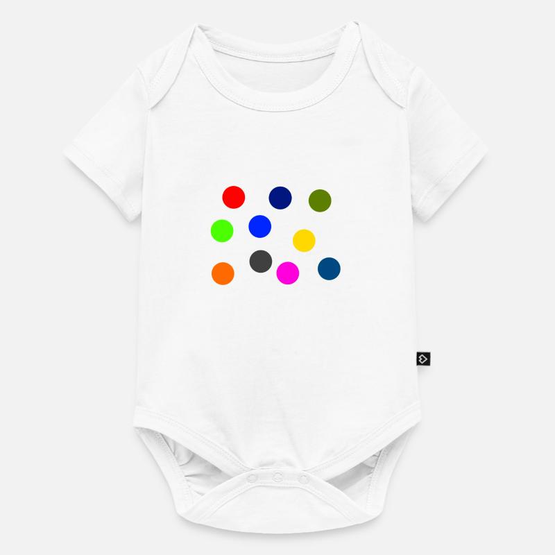 Points colorés - Body à manches courtes Premium Bébé - blanc