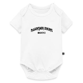 Mountain bike Heavy Metal mountain biking rocks - Baby Premium short-sleeve bodysuit - white - Front