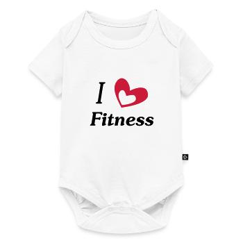 j'aime le fitness - Body à manches courtes Premium Bébé - blanc - Devant
