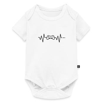 Heartbeat Gaming / Gamer / Conroller / Gamepad - Baby Premium short-sleeve bodysuit - white - Front